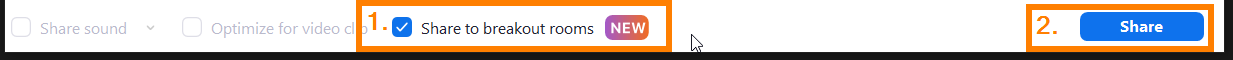 zoom share screen to breakout room
