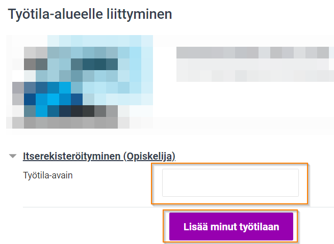 moodle työtila-avain