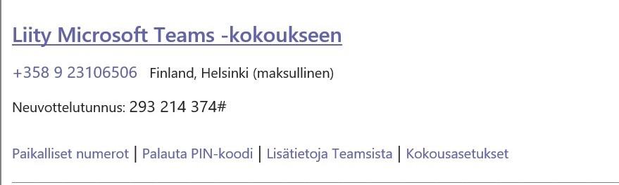 Outlook, näkymä kalenterivarauksesta, jossa näkyy Liity Microsoft Teams -kokoukseen