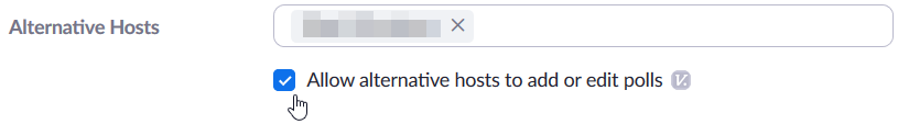 Zoom Allow alternative hosts to add or edit poll