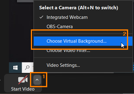 zoom choose virtual background