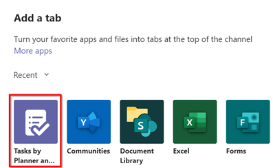 Tasks by Planner and To Do -application sign. 