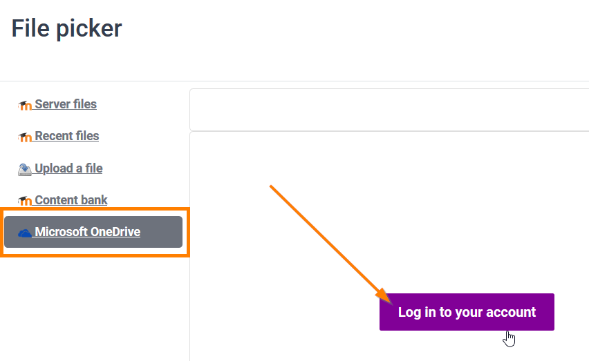 moodle onedrive file picker