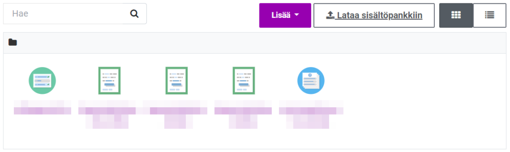 Moodle h5p different content with different icons content bank